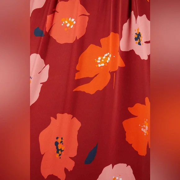 Tucker NYC Stella TopCrimson Poppies